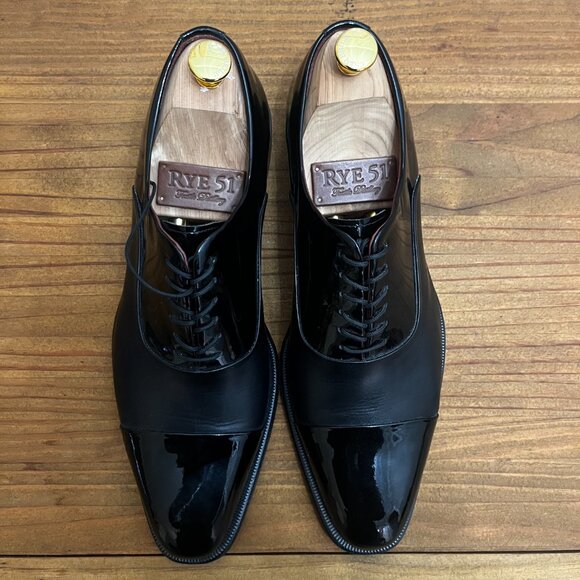 Magnanni Cesar Black Cap Toe Oxfords Leather Dress Shoe Size 10 USED ONCE main image 5